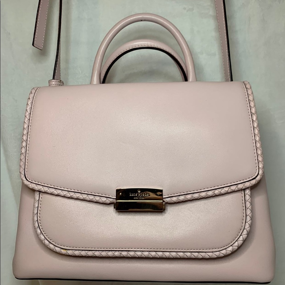 ☁️Kate Spade Medium Satchel w/ strap in Tutu Pink